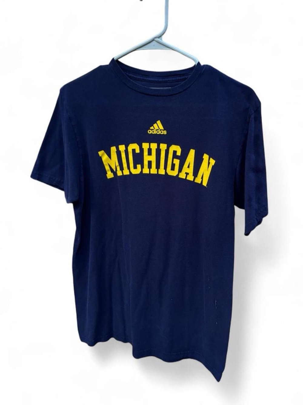 adidas Navy T-Shirt with Yellow Michigan Logo